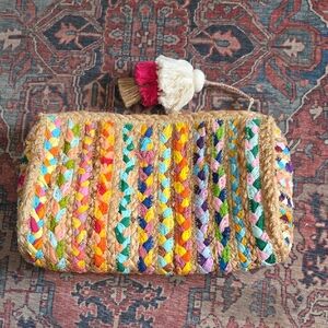 Antik Kraft Clutch Hand Woven Straw R Boho Clutch